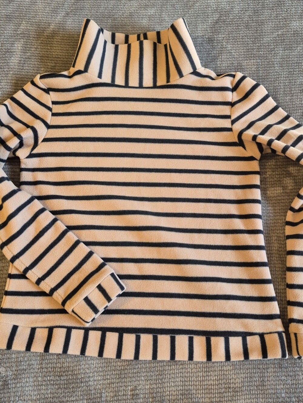 Dudley Stephens Park Slope Turtleneck XS Camel/ Black Striped Long Sleeve